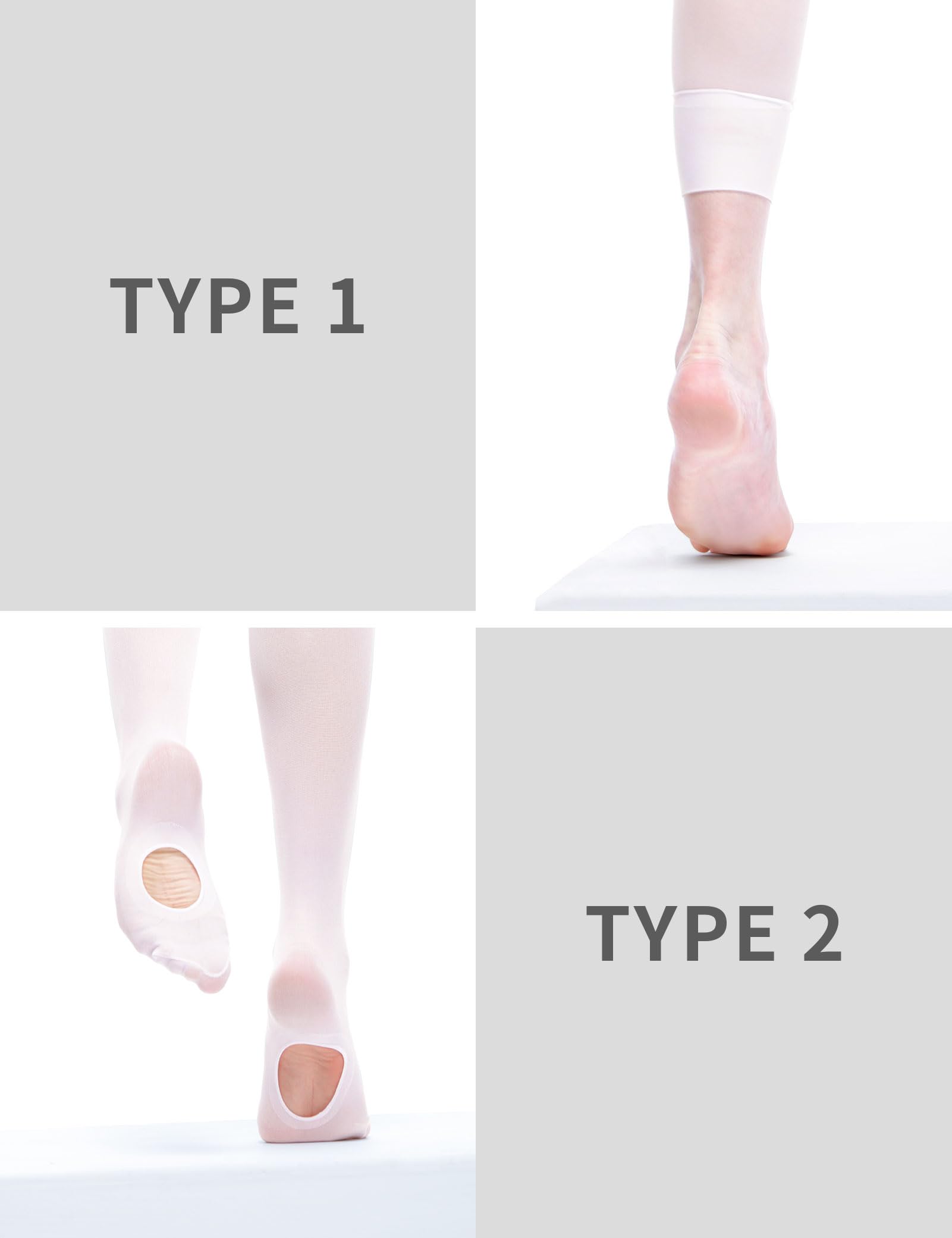 Ultra Soft Ballet Tights for Girls - Professional Convertible Dance Tights (Toddler/Kids Sizes) - Perfect for Ballet Class, Recitals & Dance Practice