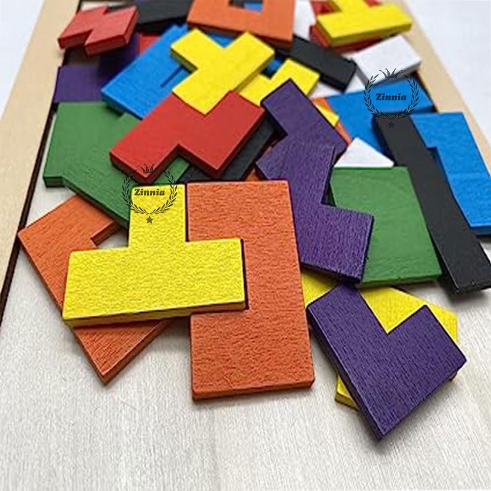 ZINNIA Wooden Puzzle Game for Kids Ages 3+ | Russian Montessori Brain Teaser | Educational Learning Toy for Boys & Girls | Perfect for Preschool Learning & Family Game Night