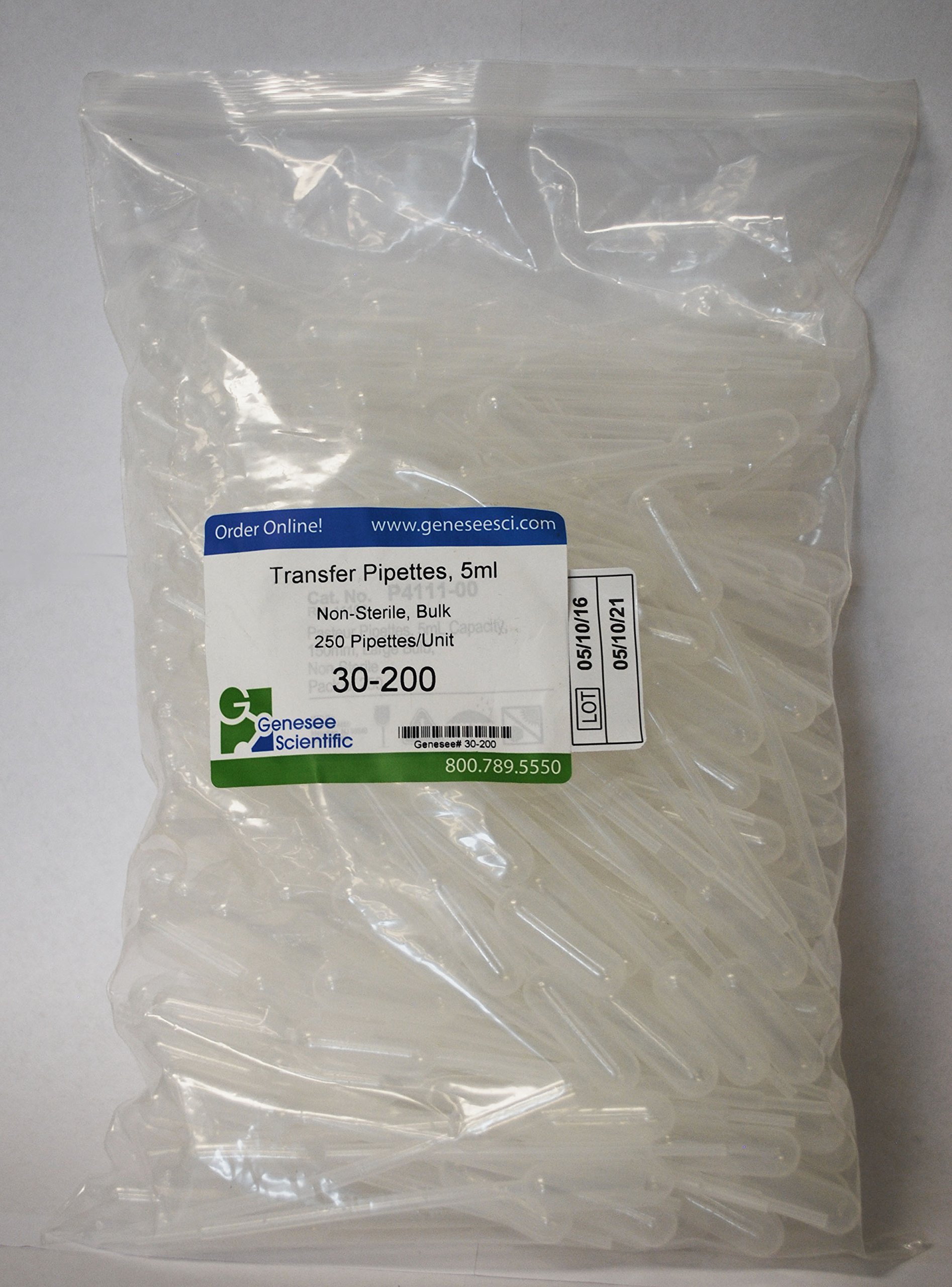 5ml Transfer Pipettes - Non-Sterile Bulk Pack of 250 - Ideal for Science Labs, DIY Projects & Home Experiments