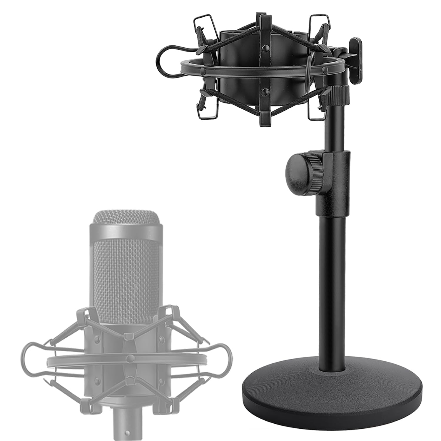 Premium Adjustable Metal Microphone Stand with Shock Mount - Compatible with Audio-Technica AT2020, AT2020USB+, AT2035, ATR2500x Condenser Mics | Studio & Home Recording Setup | Frgyee