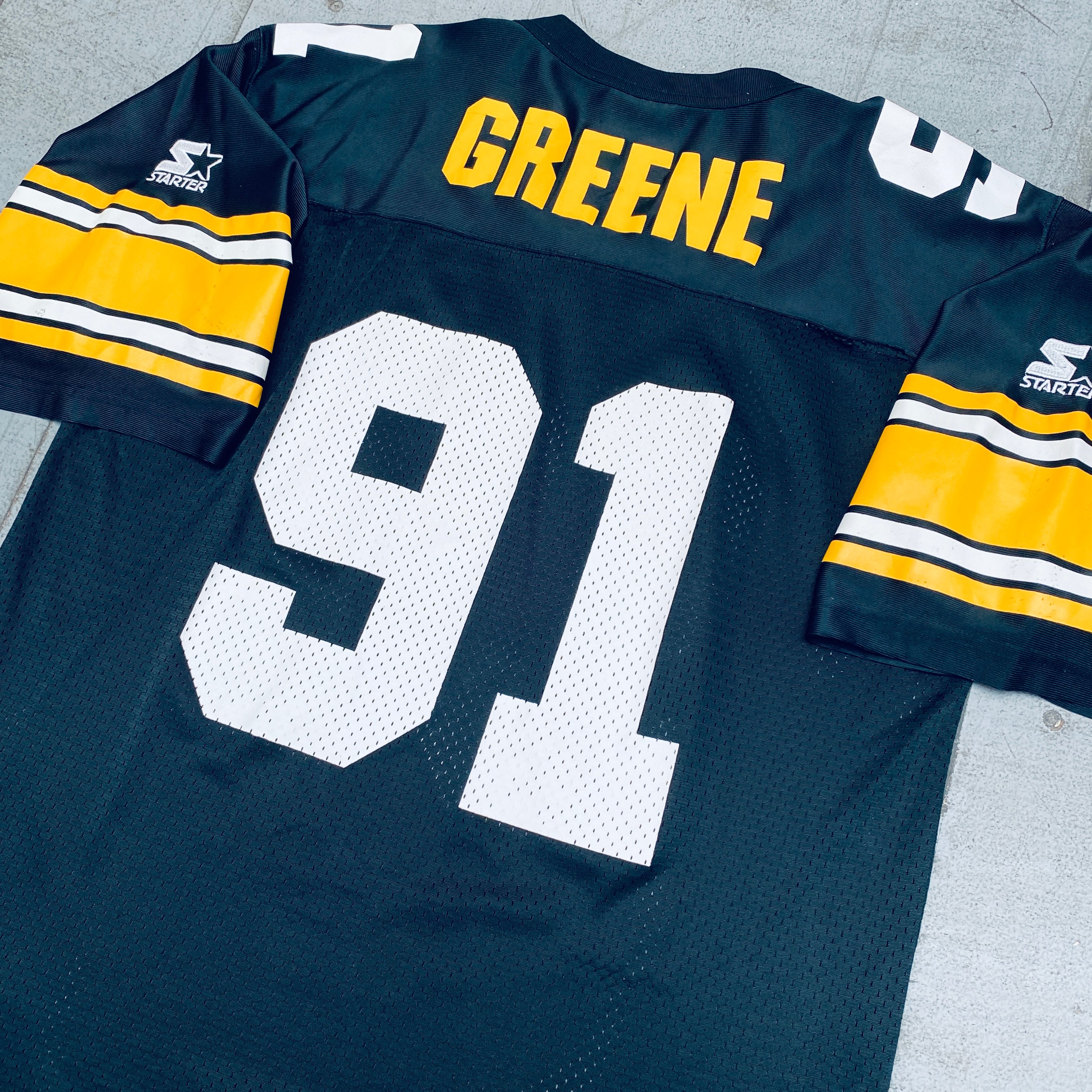 Kevin Greene Pittsburgh Steelers 75th Anniversary Patch Jersey 1994-1995 Large Size - Vintage NFL Football Fan Gift & Game Day Collectible