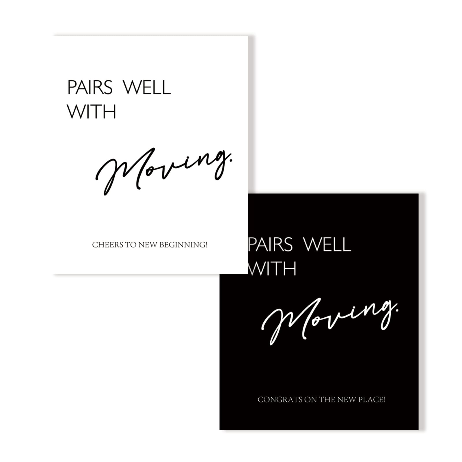 4 Pack New Home Wine Bottle Labels - Perfect Housewarming Gift for New Homeowners - Moving Wine Stickers & Welcome Home Decor - Ideal for Parties, Gifts & Home Decorations