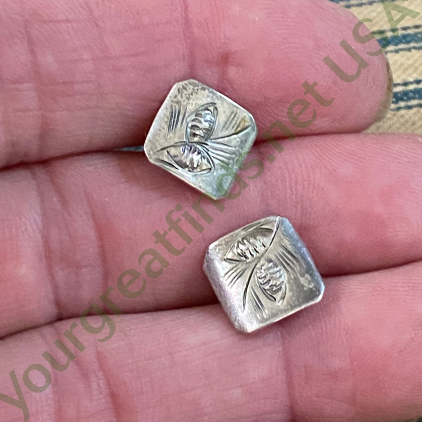 Stuart Nye Sterling Silver Pine Cone Stud Earrings for Women - Hypoallergenic Pierced Ear Jewelry - Perfect for Everyday Wear, Gifts & Special Occasions