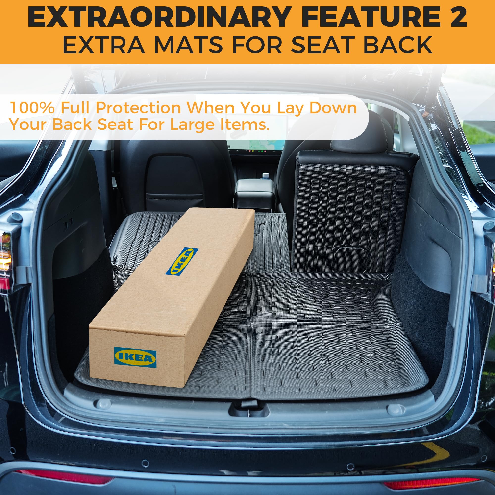 Premium Tesla Model Y All-Weather Floor Mats Set (2020-2024) - 9-Piece Custom Fit Car Floor Liners & Trunk Mat - Waterproof & Durable Automotive Accessories for Winter, Rain & Outdoor Adventures