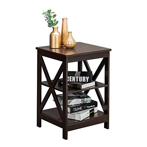 Industrial Style Small Bookshelf & Bookcase - Multi-Functional Nightstand, End Table, Storage Cabinet for Small Spaces - MDF Accent Furniture for Bedroom, Living Room & Office Organization