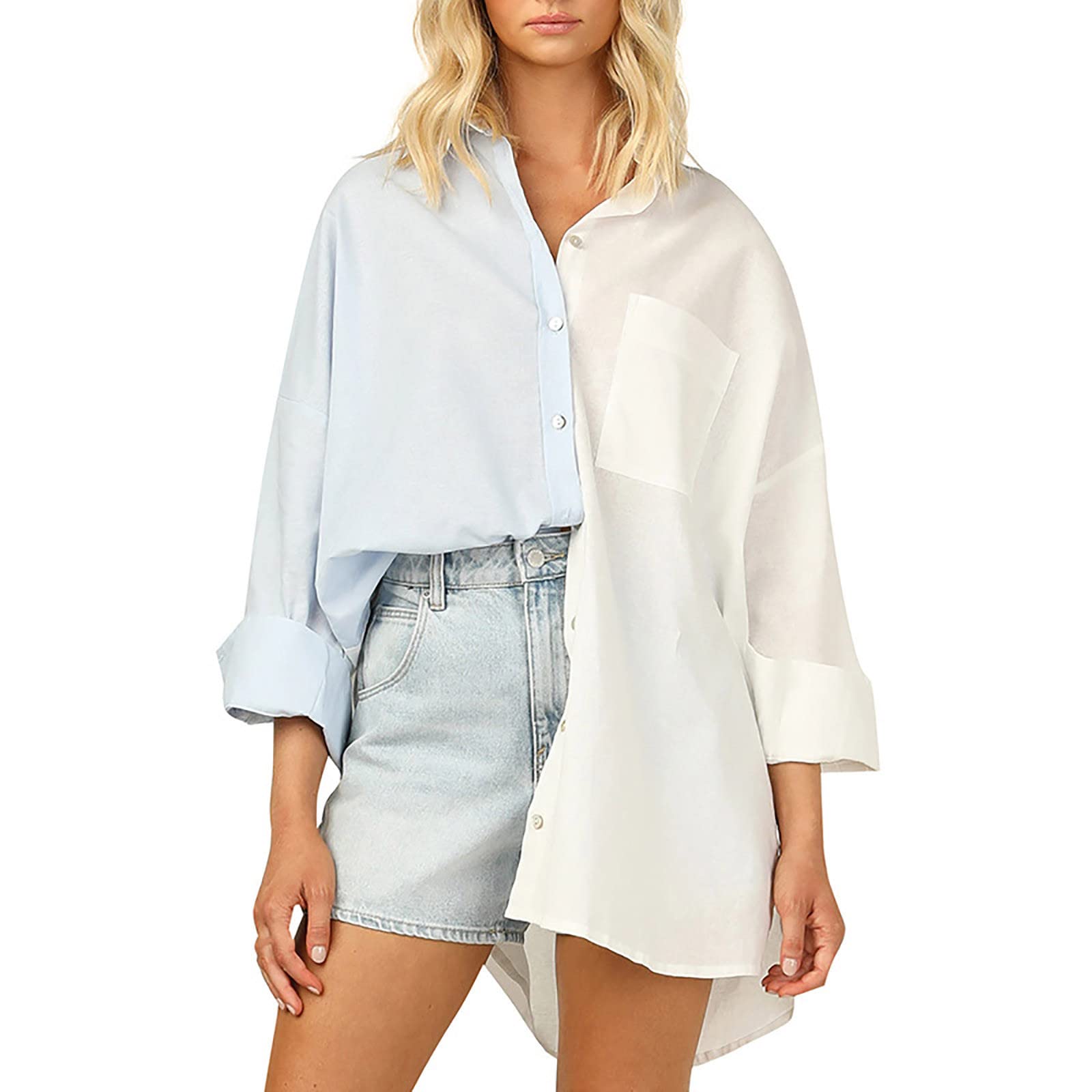 Western Shirts for Women - Floral Print Long Sleeve Button Down Blouse for Spring & Summer Outfits
