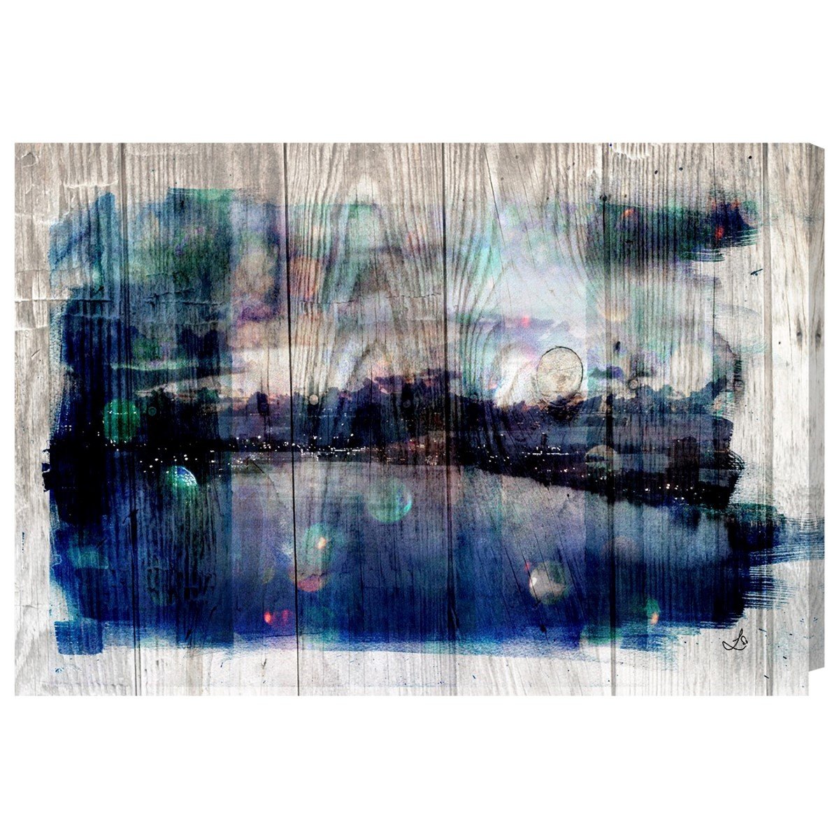 Oliver Gal Abstract Coastal Dream Wall Art Canvas Print - 30x20 Inches Blue & Brown Modern Home Decor - Perfect for Living Room, Bedroom & Office Décor