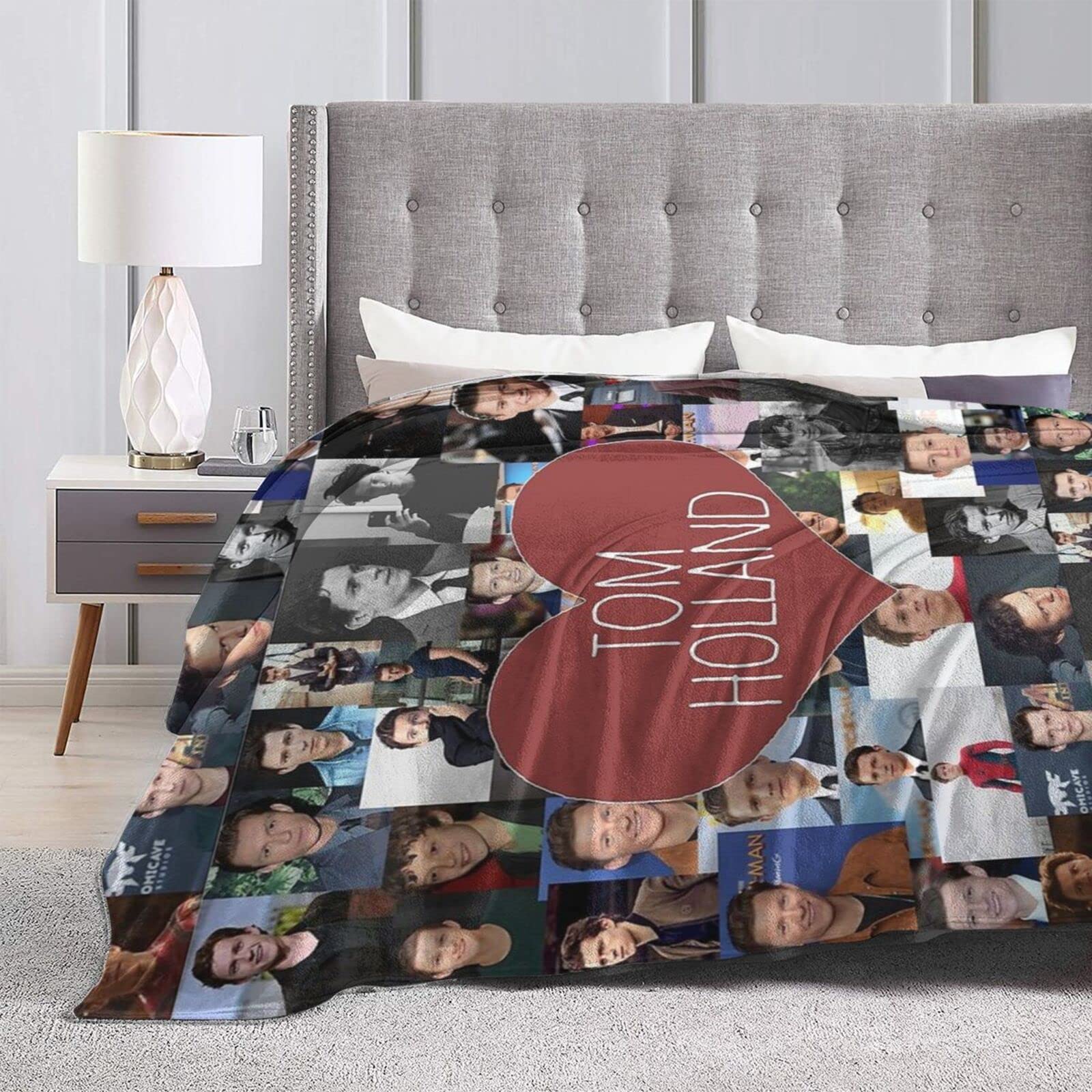 Tom Holland Fleece Blanket for Kids & Adults - Ultra Soft Lightweight All-Season Throw for Office, Home, Couch & Bed - Black - Perfect for Movie Nights, Gifts & Cozy Relaxation