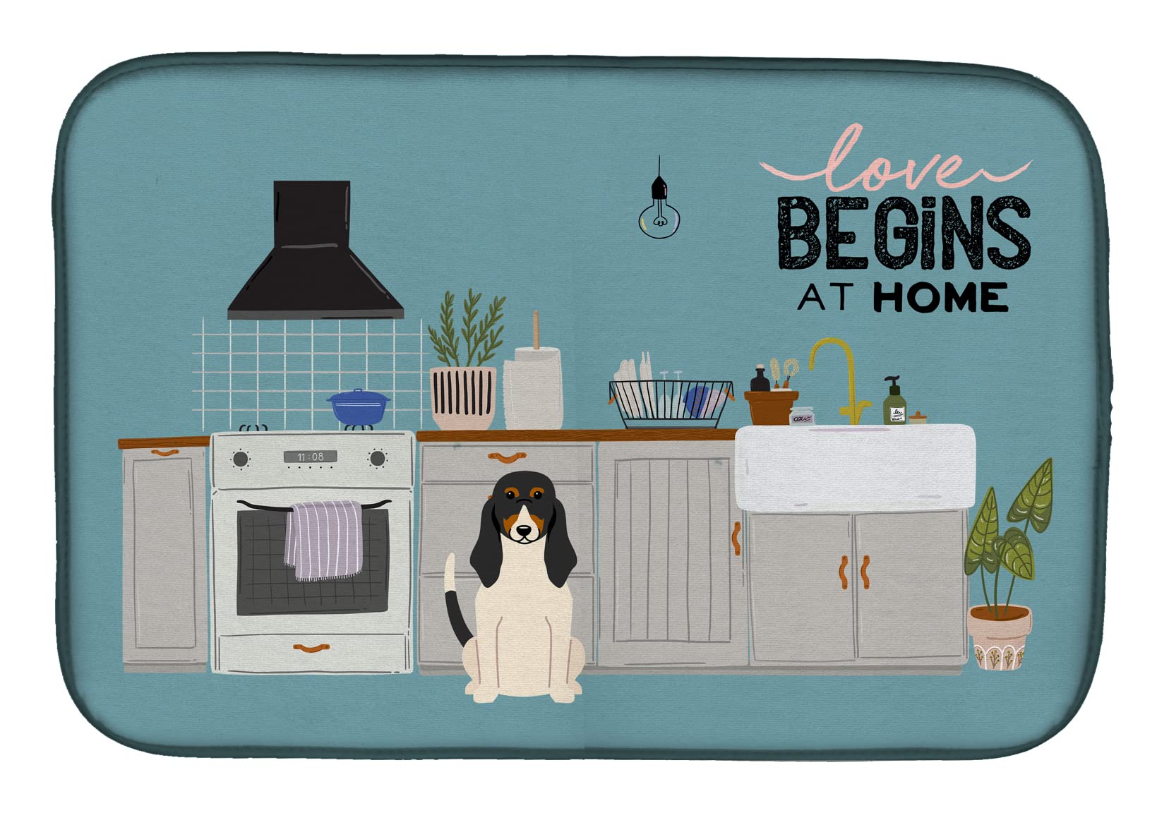 Swiss Hound Dish Drying Mat - Absorbent Kitchen Counter Pad, 14x21