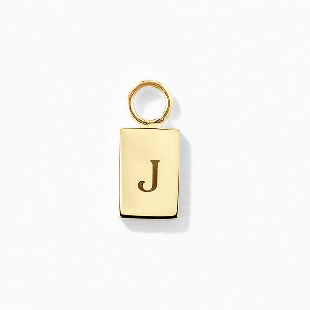 10k Gold Engravable Rectangle Charm - Personalized Jewelry for Necklaces, Bracelets & Gifts | Perfect for Anniversaries, Birthdays & Special Occasions
