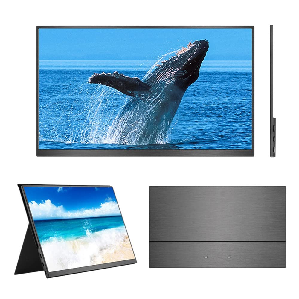Tassety T16A 15.6-Inch Ultra-Thin Portable Touchscreen Monitor - 1080P Full HD, USB Type-C Compatible for Laptop, PC, Mac | Perfect for Work, Gaming & Travel