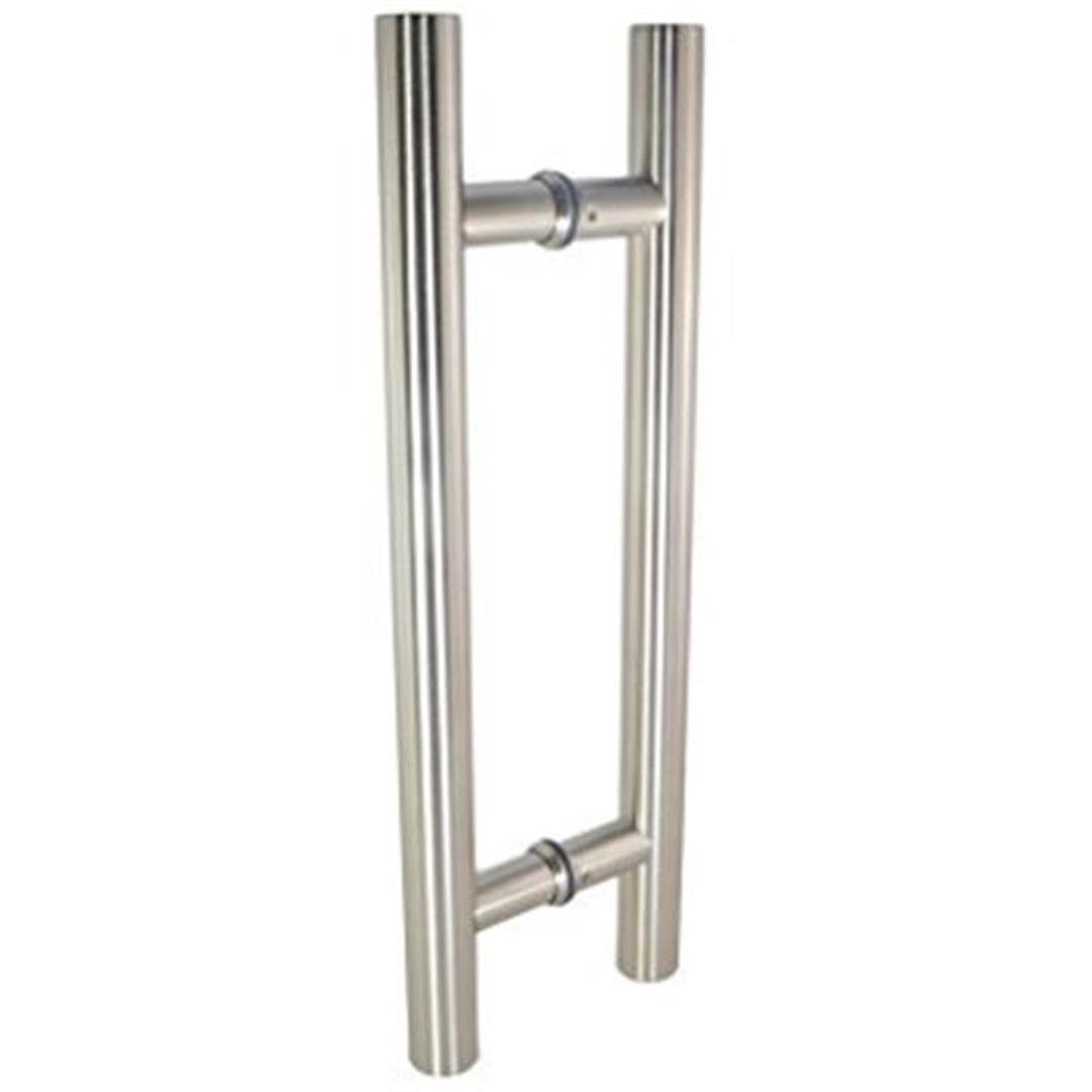 24 Inch Brushed Stainless Steel Pull Push Door Handles - Modern Interior & Exterior Door Hardware for Homes, Offices & Commercial Buildings