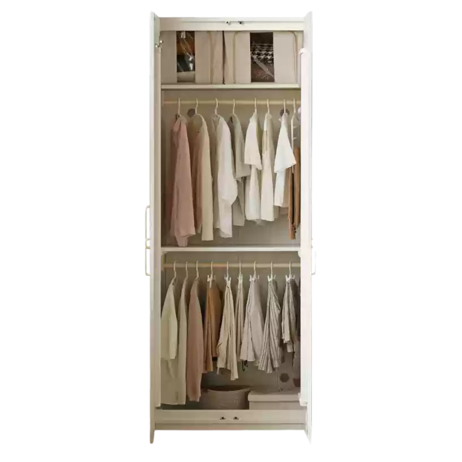 35.4x23.2x86.6 inch / 90x59x220 cm / Warm White / two-door wardrobe (short style)