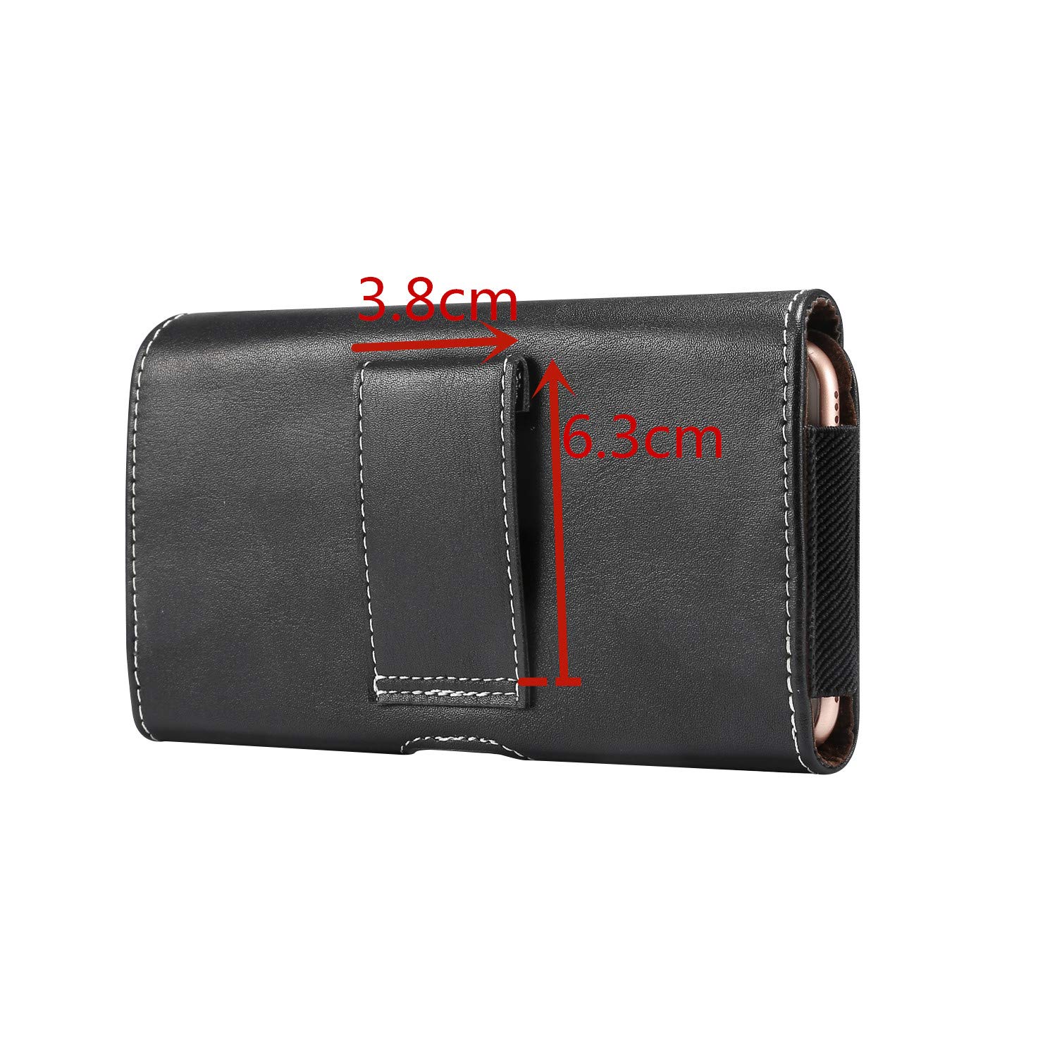 Leather Belt Loop Phone Holster Pouch - Compatible with iPhone 14/13/12/11/SE, Samsung Galaxy S22/S21/A Series, Google Pixel 5/4/3 - Perfect for Work, Hiking & Outdoor Activities