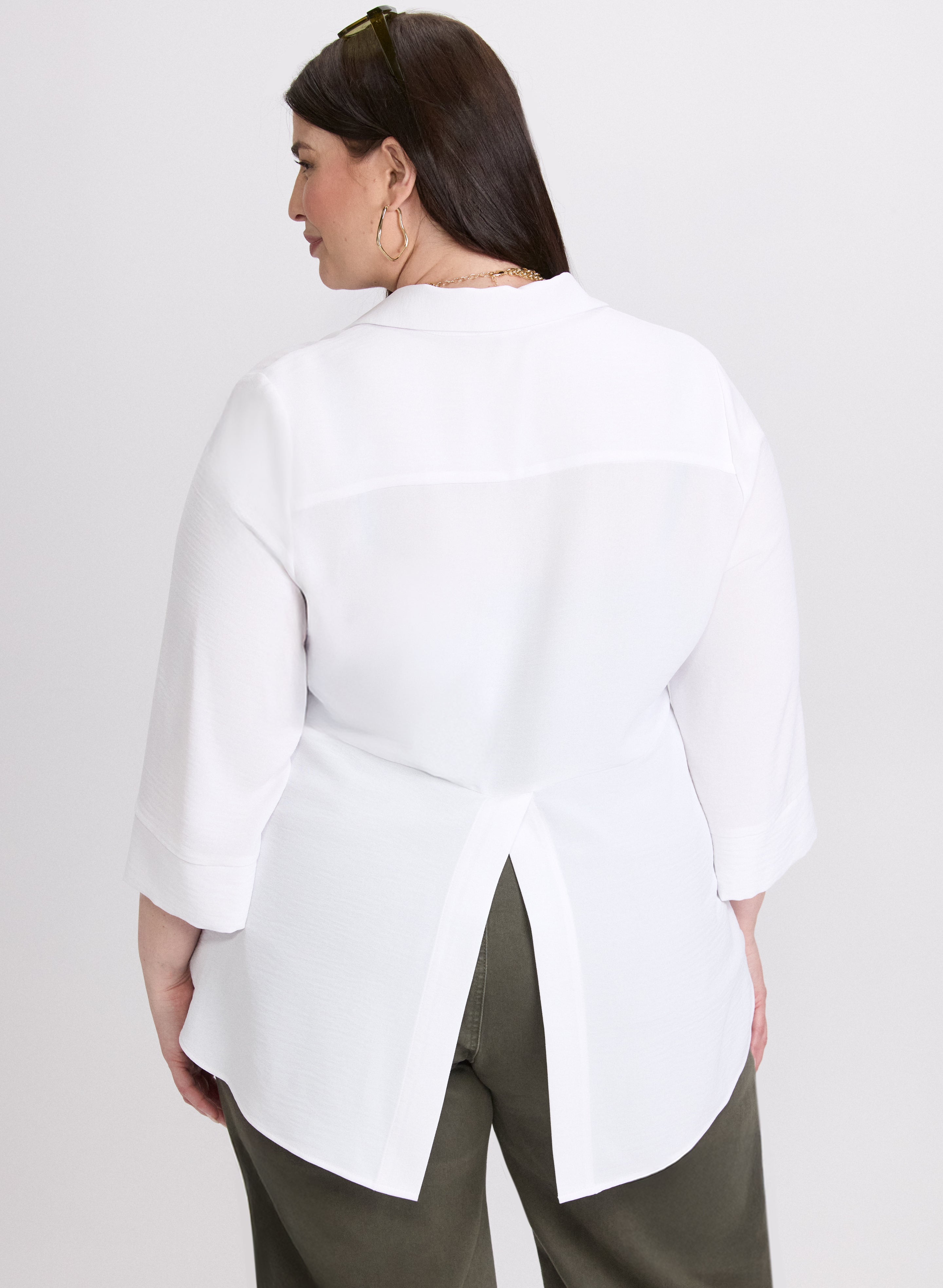 3/4 Sleeve Blouse Women's Fashion Tops - Elegant Office & Casual Wear for Spring/Summer