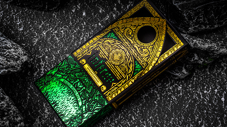 Inferno Playing Cards Emerald Blaze - Premium Poker Cards for Magic Tricks & Cardistry - Perfect for Game Nights, Casino Parties & Professional Performances
