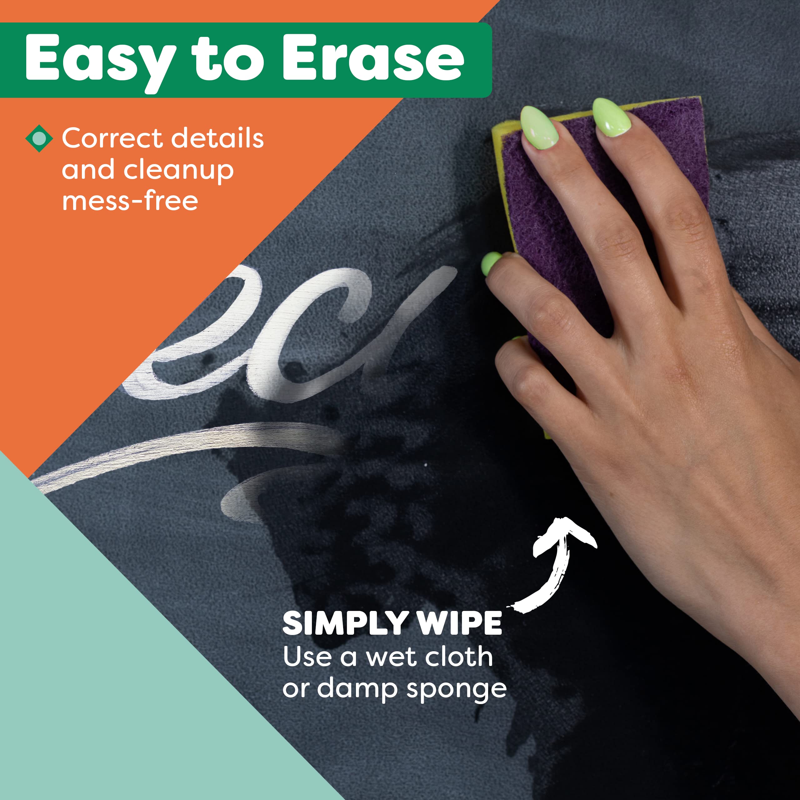Metallic Liquid Chalk Markers - 8 Pack with Reversible 6mm Fine/Chisel Tip | Erasable Chalkboard Markers for Menu Boards, Glass, Windows, Blackboards & Signs | Perfect for Restaurants, Cafes, Bistros & Retail Displays