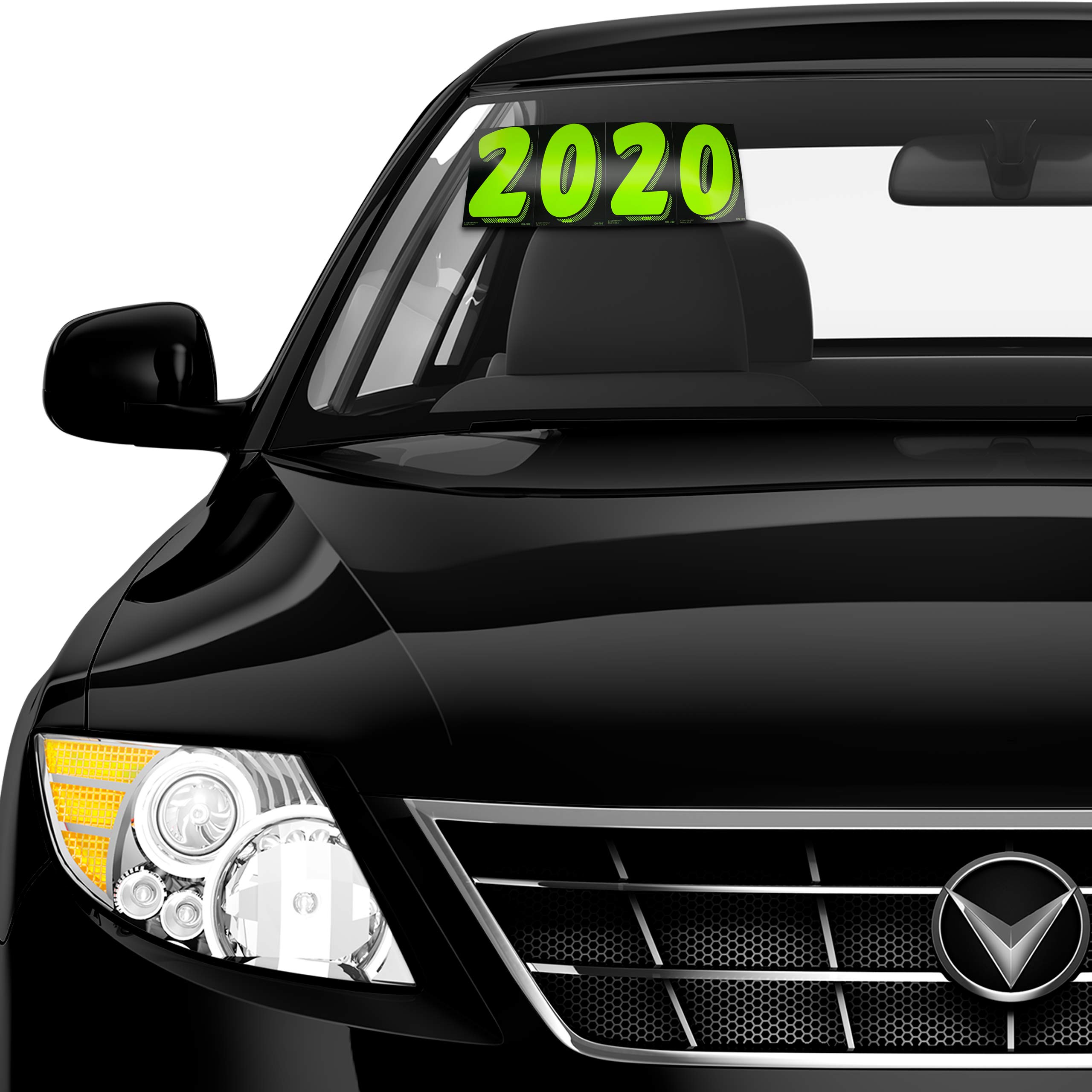 EZ Line Vinyl Decals for Cars - Large Chartreuse Windshield Pricing Number Stickers (Number 0) - Perfect for Retail Stores, Fleets & Parking Lot Sales