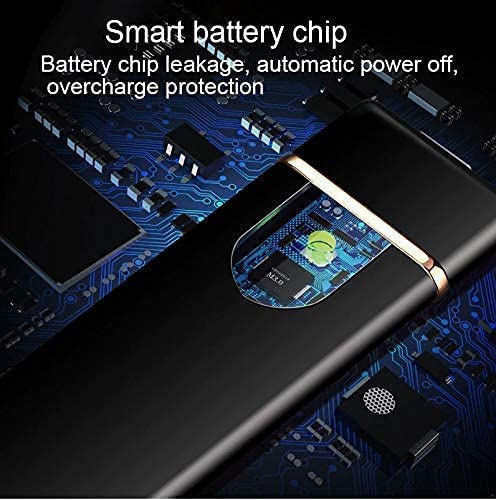 GROFL Smart Fingerprint Sensor Lighter - USB Rechargeable Windproof Gas Lighter with LED Light, Portable & Compact Design for Outdoor Camping, Hiking, BBQ, and Everyday Use