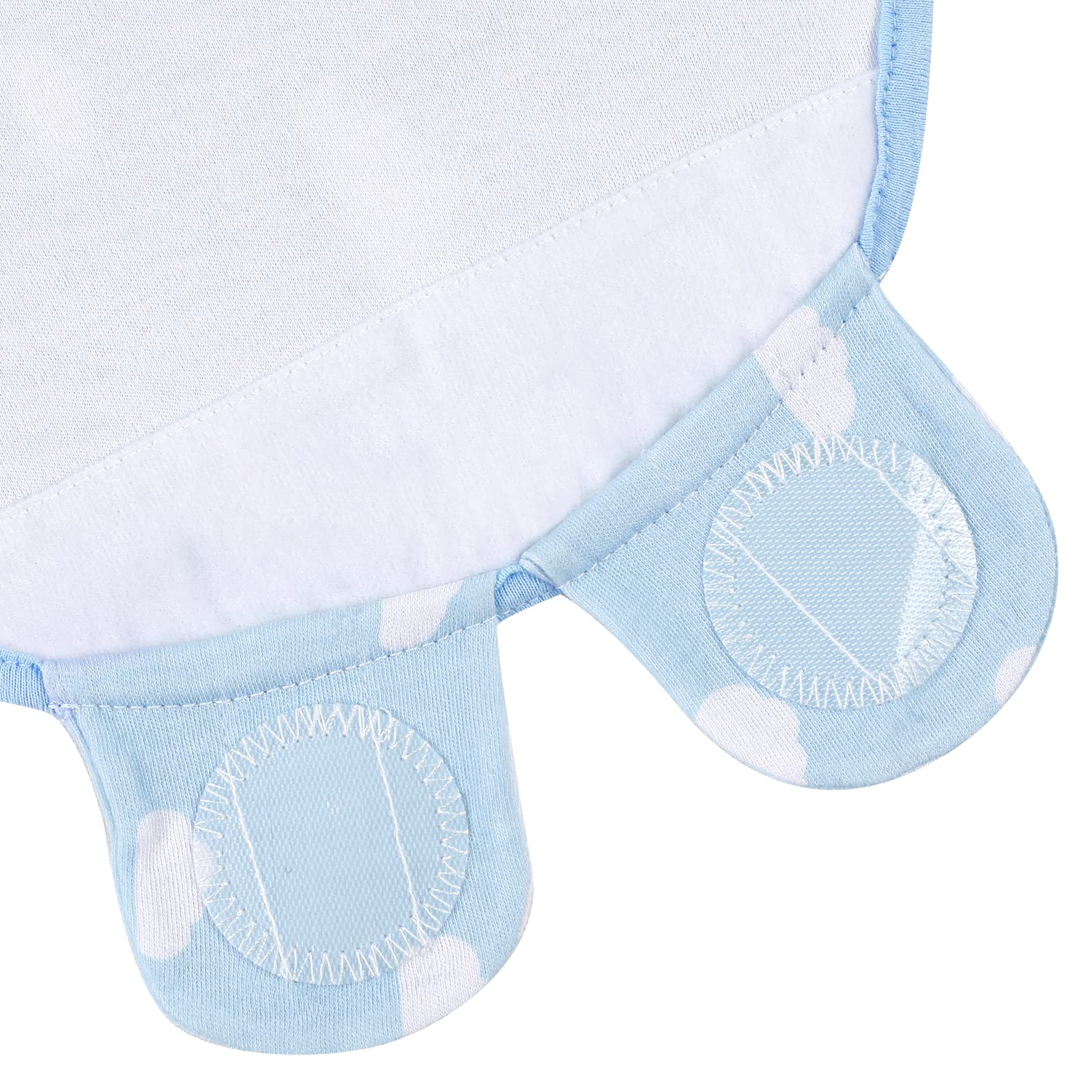 Organic Mama Cheetah Preemie Swaddle Sack - Soft Cotton Swaddle Blanket Wrap for Premature Baby Boys & Girls 4-7 lbs | Newborn Essentials 3-Pack (Blue) | Perfect for NICU, Hospital & Home Use