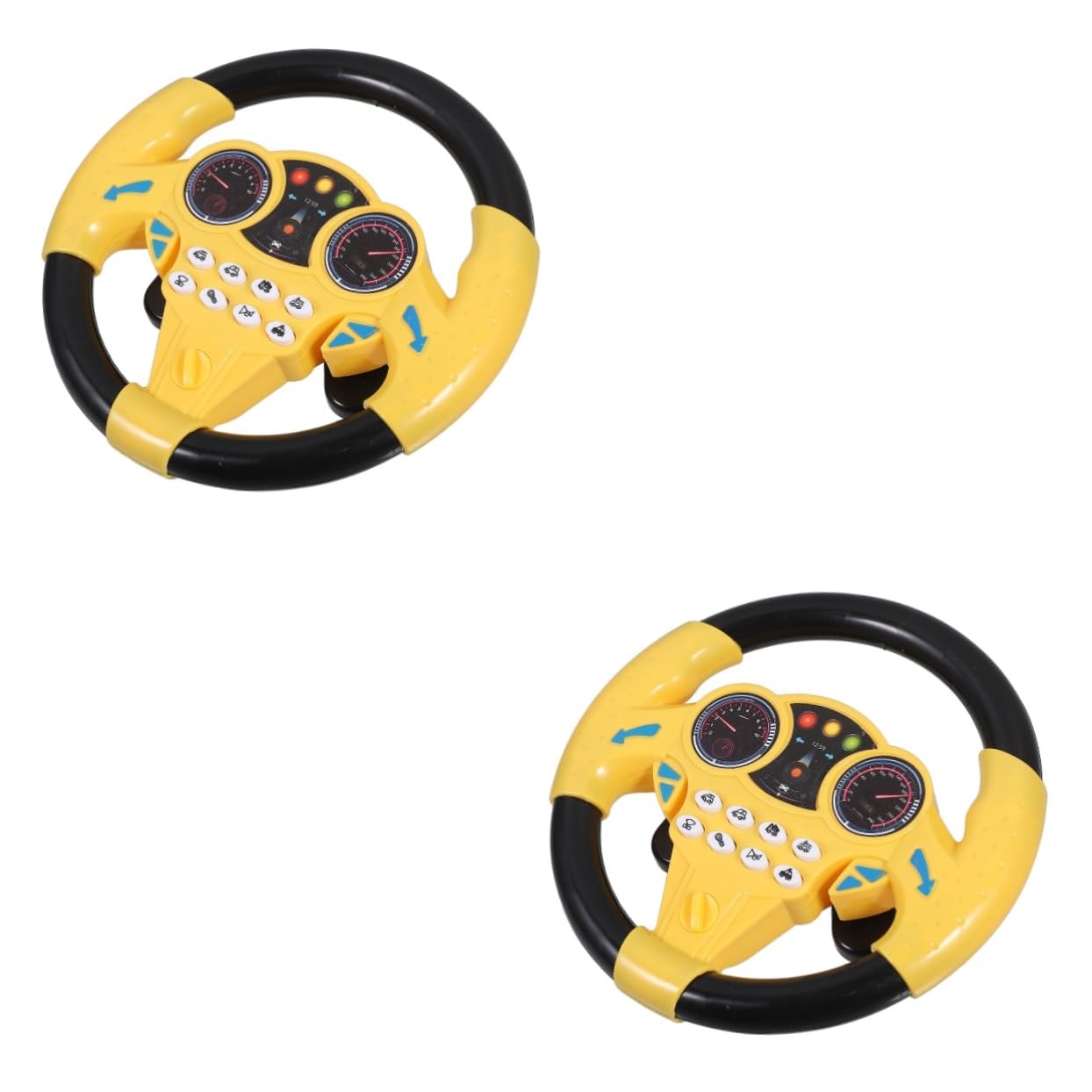 2pcs Electric Steering Wheel Toy Car for Kids - Realistic Driving Simulation with Sound & Light Effects - Perfect for Boys & Girls Pretend Play at Home or Outdoor