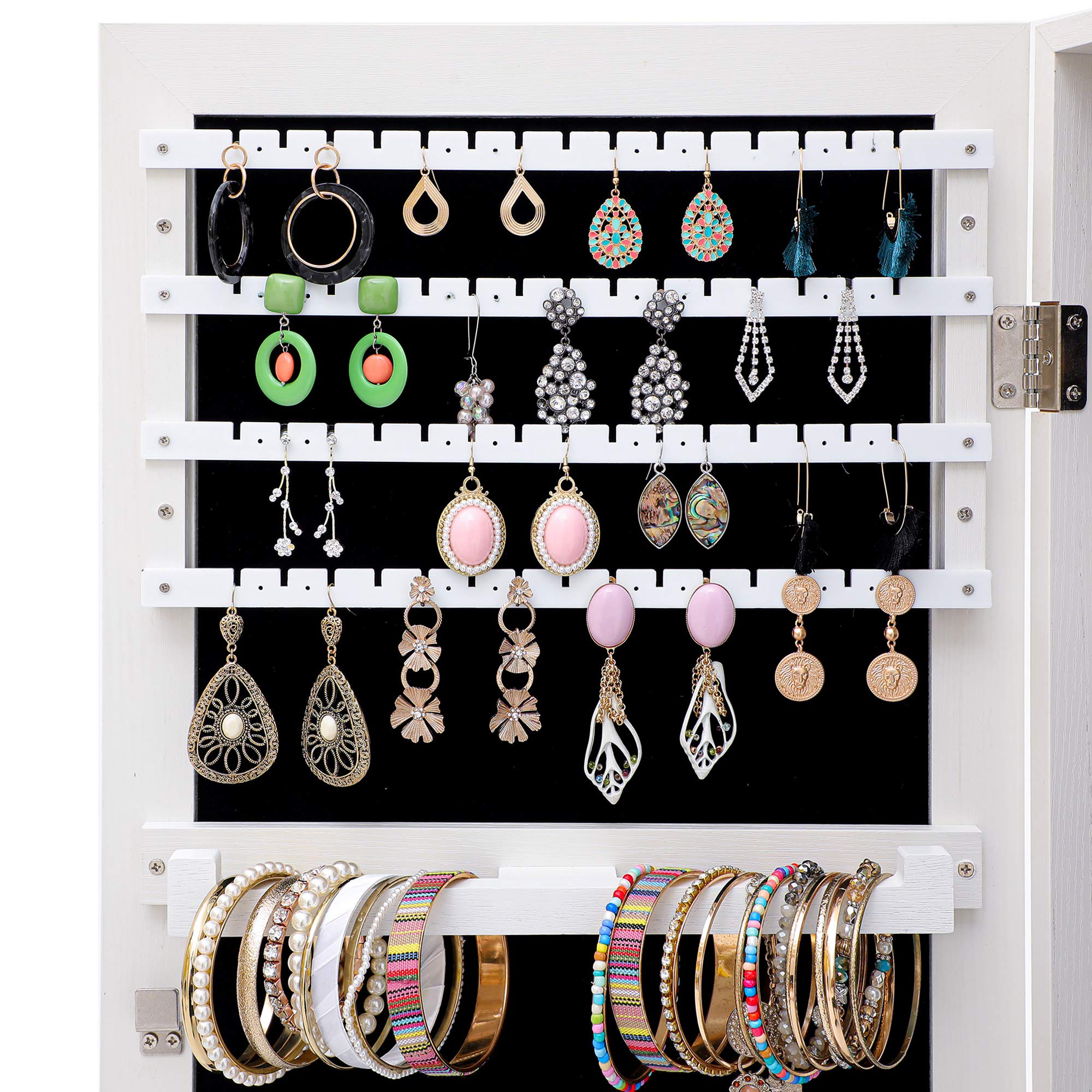 Fashion Jewelry Storage Mirror Cabinet - Door & Wall Mount for Bedroom