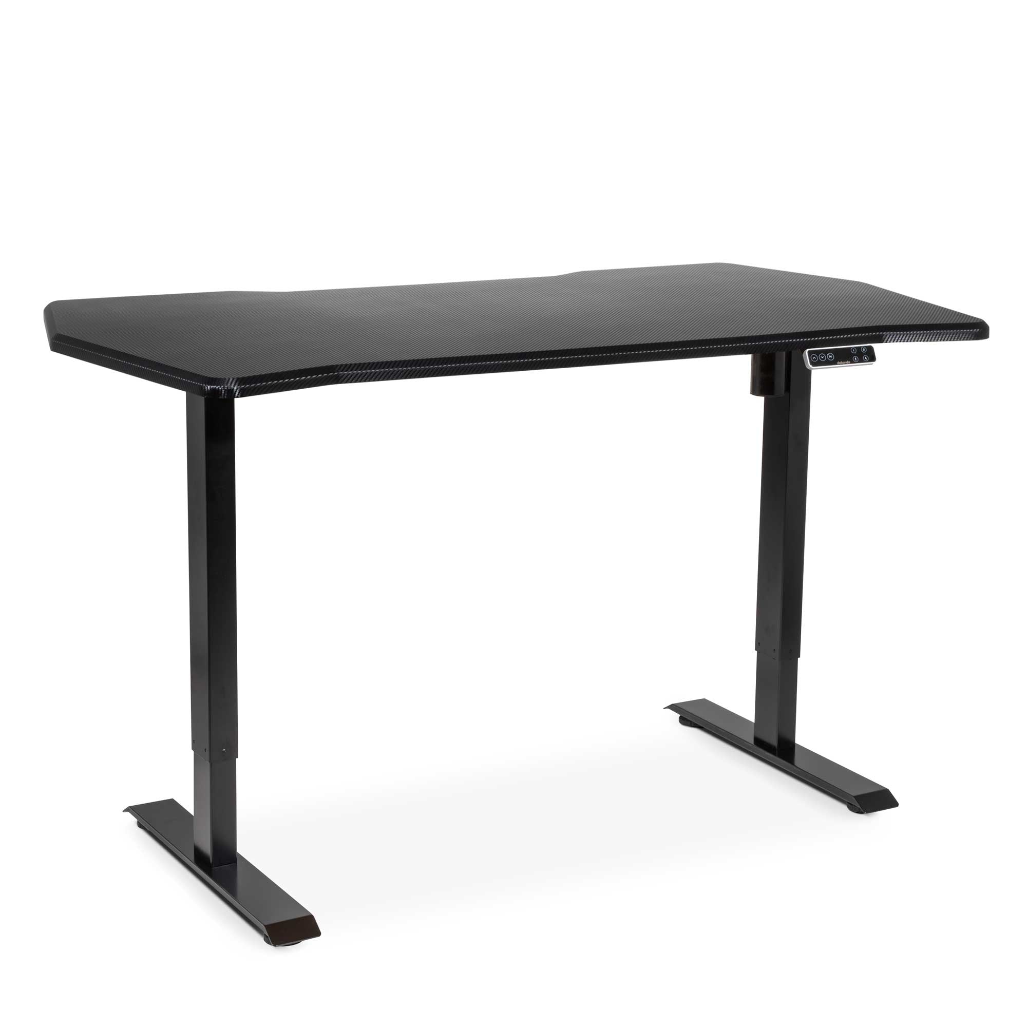 Premium Carbon Fiber Electric Height Adjustable Standing Desk with Memory Function - 55