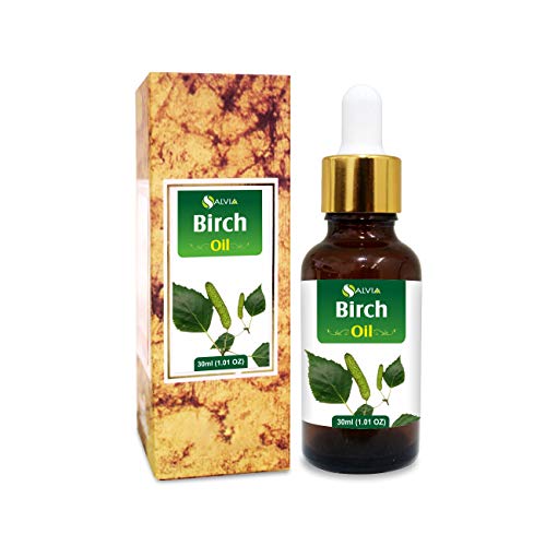 100% Pure & Natural Salvia Birch (Betula) Essential Oil - Undiluted, Organic, Therapeutic Grade for Skin & Hair Care | Improves Hair Volume & Texture, Tightens Skin | 30ml with Dropper | Perfect for Aromatherapy, Massage & DIY Beauty Products
