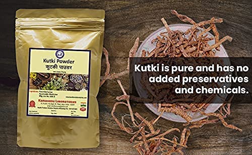 Organic Kutki Root Powder 100G by CROV Kamdhenu Laboratories - Supports Liver Health & Digestion - Perfect for Ayurvedic Remedies & Herbal Tea Blends