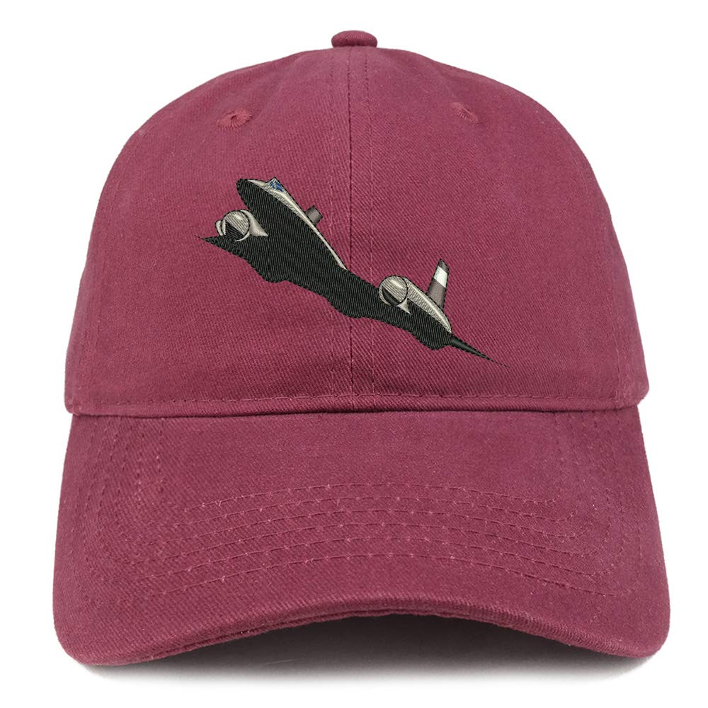 SR-71 Blackbird Embroidered Cotton Baseball Cap - Vintage Military Pilot Hat for Men - Perfect for Aviation Enthusiasts & Outdoor Activities