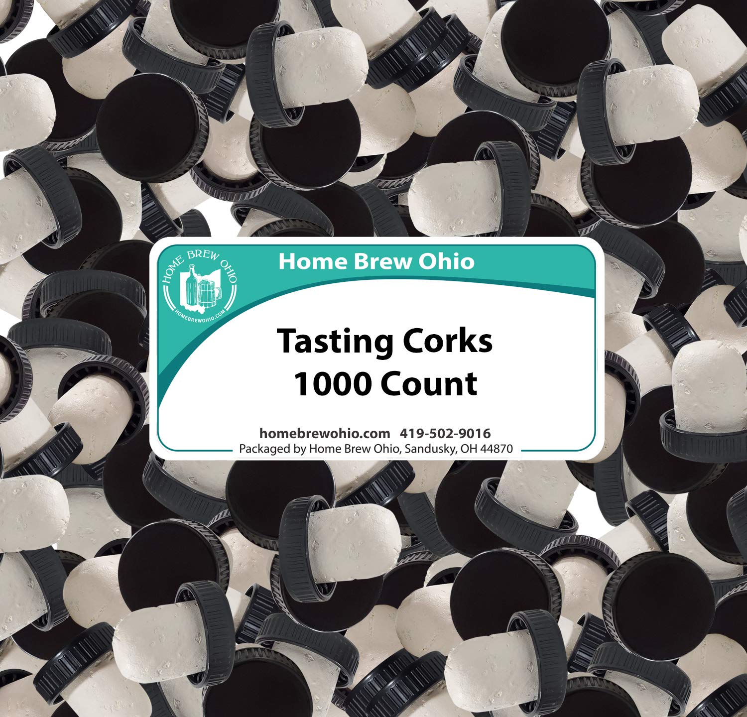 Premium Home Brew Ohio Wine Tasting Corks - 1000 Count Bulk Pack for Wine Bottles, Home Brewing & DIY Projects - Perfect for Winemaking, Bottling & Gift Packaging