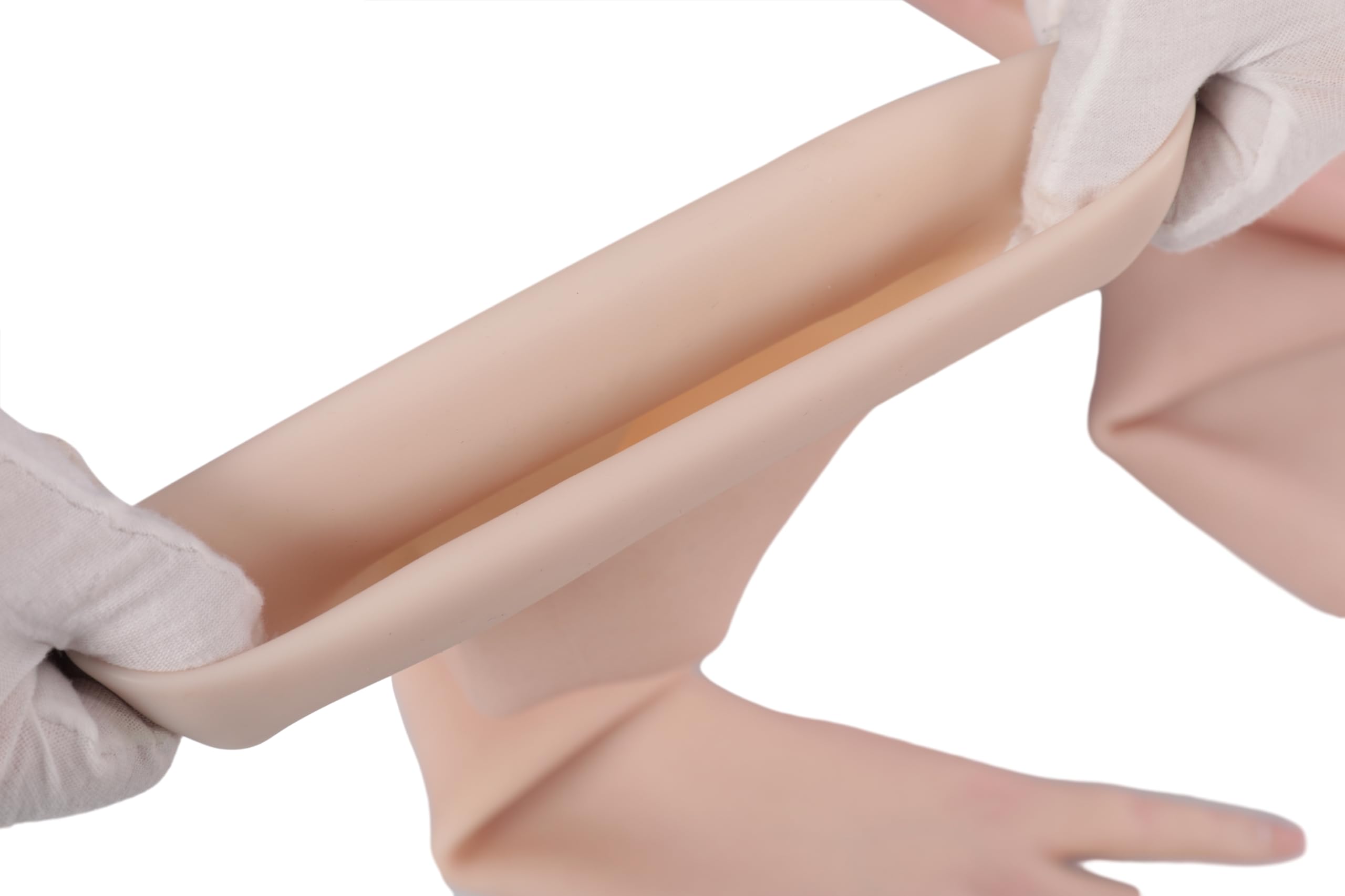 Realistic Silicone Gloves for Crossdressers & Prosthetics - Soft Fake Female Hand (Right Arm, White) - Perfect for Cosplay, Halloween Costumes & Gender Transformation