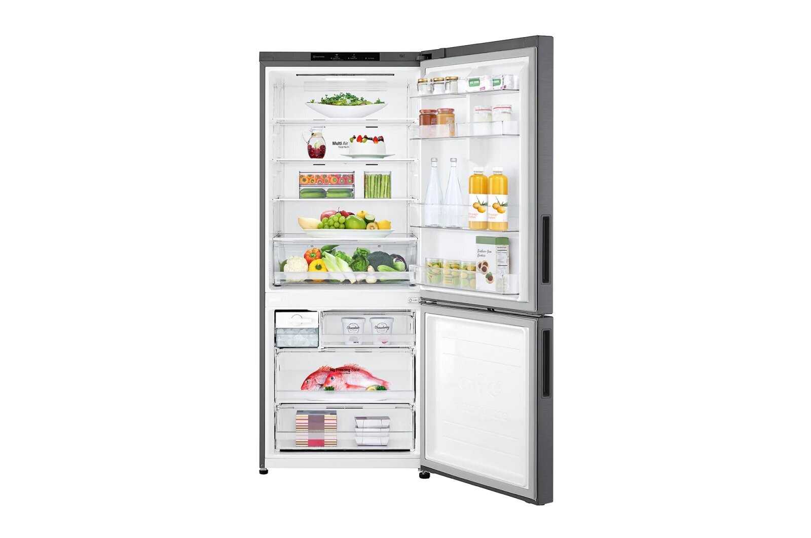 LG 455UPLE 420L Bottom Mount Refrigerator - Dark Graphite | Energy Efficient, Spacious Design for Modern Kitchens | Perfect for Home, Office & Restaurant Use