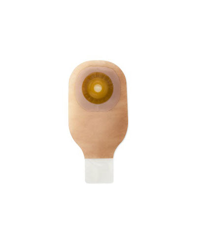 Hollister Premier 1-Piece Drainable Ostomy Pouch with Clamp Closure - Convex Flextend Barrier, Transparent (35mm/1 3/8 Inch) - 5 per Box with Tape (Non-Tapered Border) - No Filter - Ideal for Colostomy and Ileostomy Care