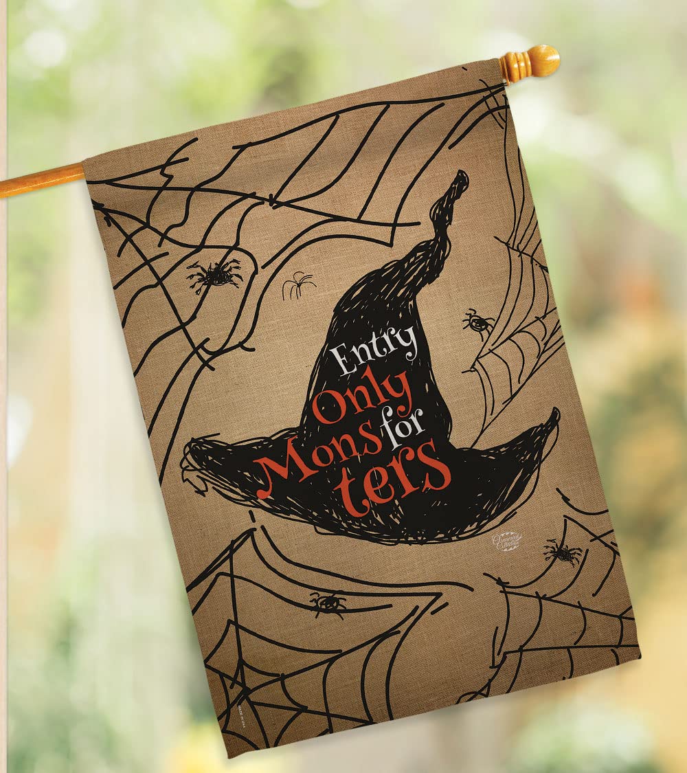 Halloween House Flag 28x40 - Monster Decor for Fall & Outdoor