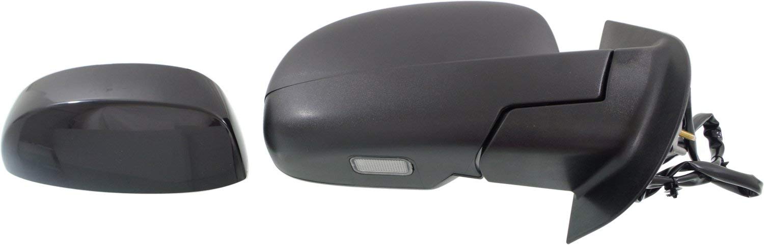 Kool Vue Right Power Heated Mirror for Chevrolet Tahoe Suburban 1500 2007-2014 - Power Fold, Signal Light, Memory & Puddle Lamp - No Blind Spot Monitor or Auto-Dim - Includes 2 Caps (Not for Off-Road Package) - Perfect for Winter Driving and Enhanced Visibility