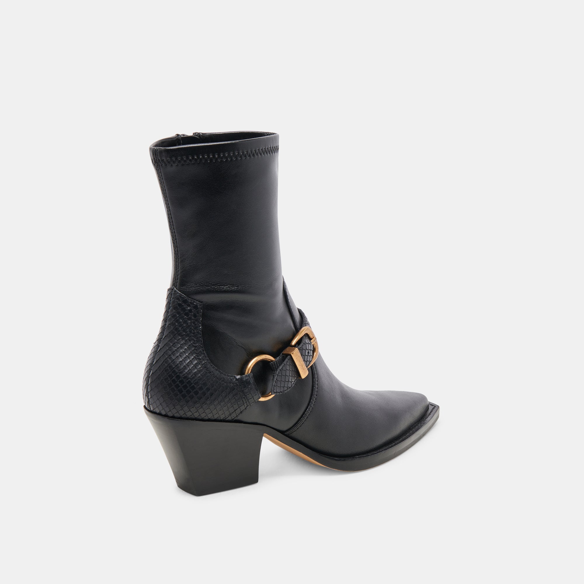 Black Leather Wide Calf Boots for Women - Comfortable & Stylish Riding Boots for Casual Wear, Work, and Outdoor Activities