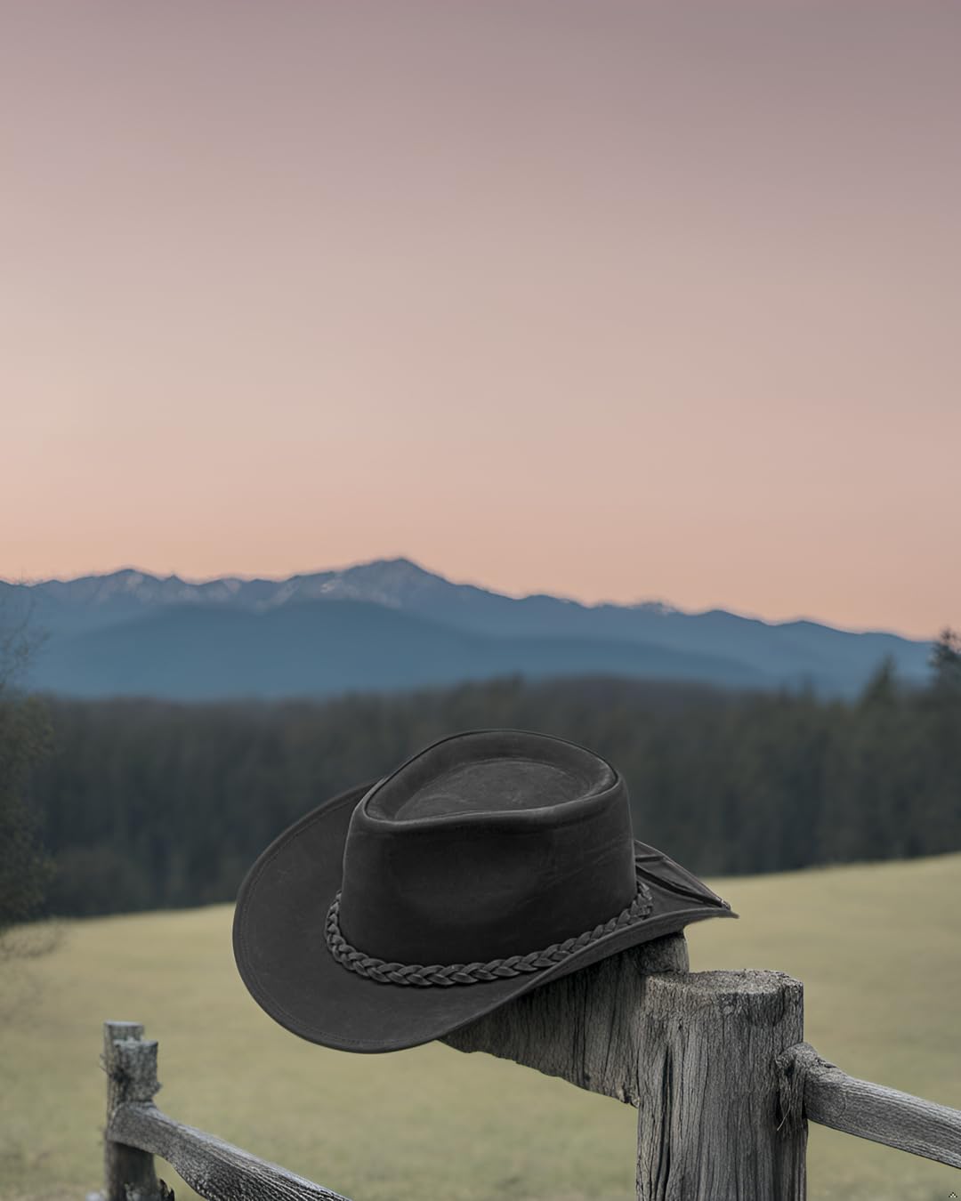 Premium Block Grain Leather Cowboy Hat for Men & Women - Adjustable Western Style Hat with Durable Construction | Perfect for Rodeo, Country Music Festivals & Outdoor Adventures