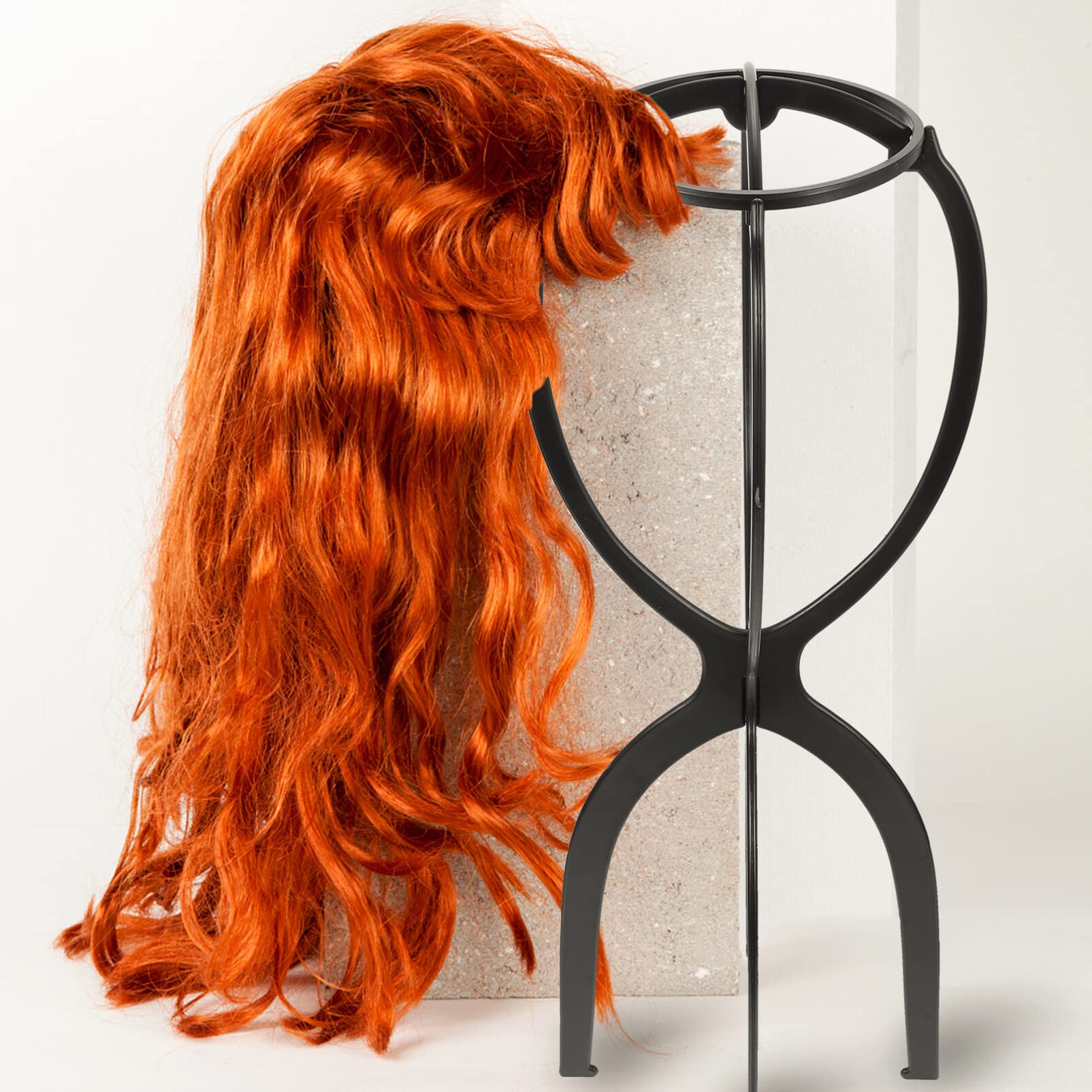 EXCLUZO Plastic Wig Display Stand - Adjustable Wig Holder for Salon, Store & Home Use - Perfect for Hat, Wig & Hairpiece Showcase on Desktop or Countertop