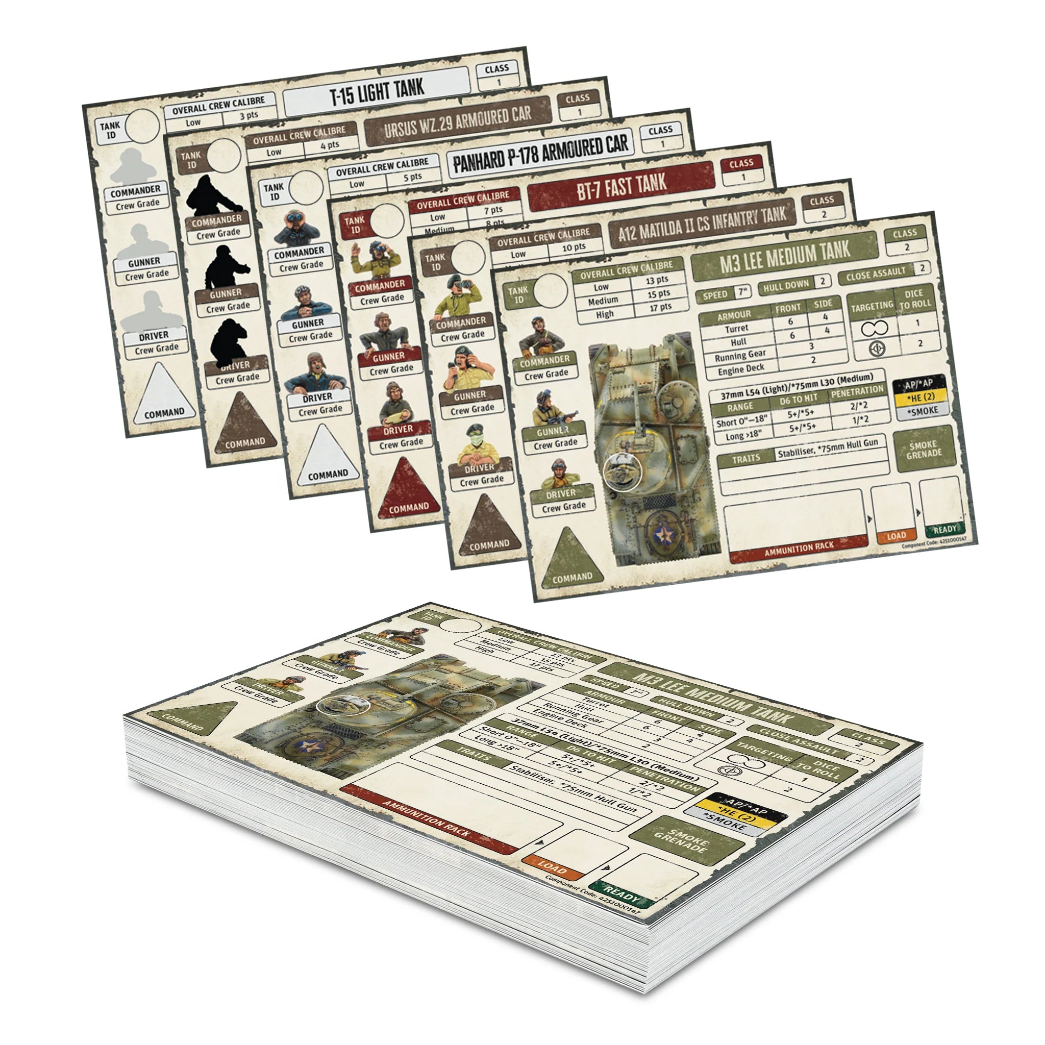 Achtung Panzer! Allies Card Game - 42 Strategy Cards for WWII Board Games & Historical War Gaming Enthusiasts