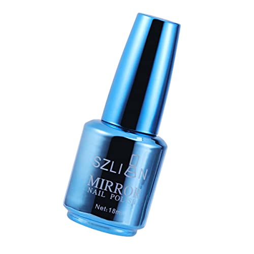 Lurrose Mirror Effect Nail Polish - Metallic Chrome Nail Varnish for Mirror Finish, Salon & Home DIY Nail Art (Ultramarine Blue) - Perfect for Parties, Weddings & Special Occasions