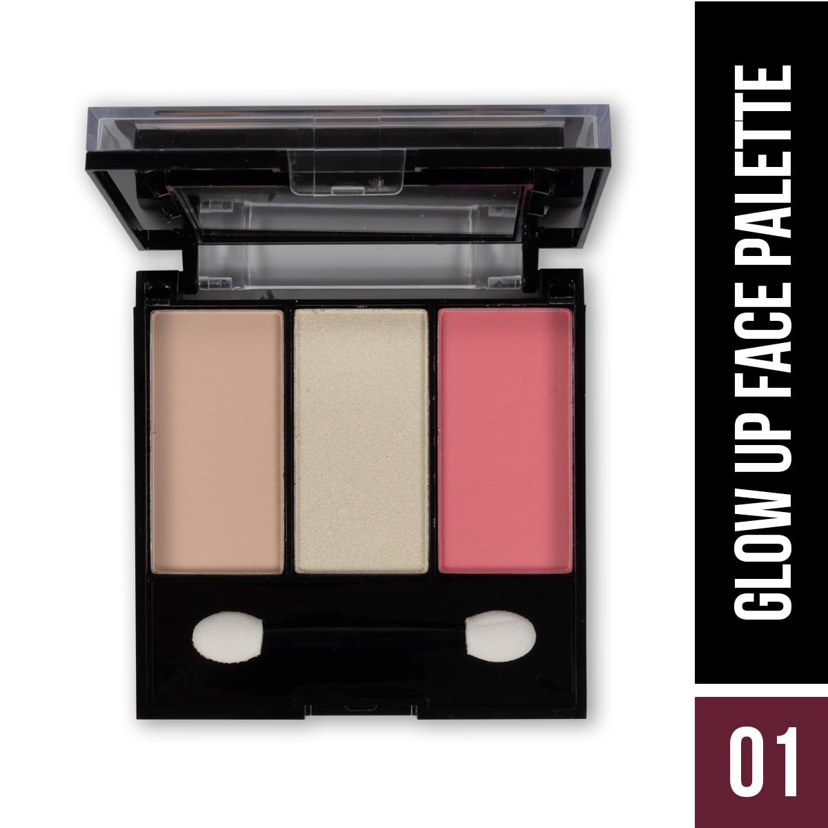 Hilary Rhoda Glow Up Face Palette - Blush, Highlighter, Powder & Eyeshadows | Highly Pigmented Makeup Palette | 4 Shades Available | 20.6g (Shade 01) | Perfect for Contouring, Highlighting & Everyday Glam Makeup Looks