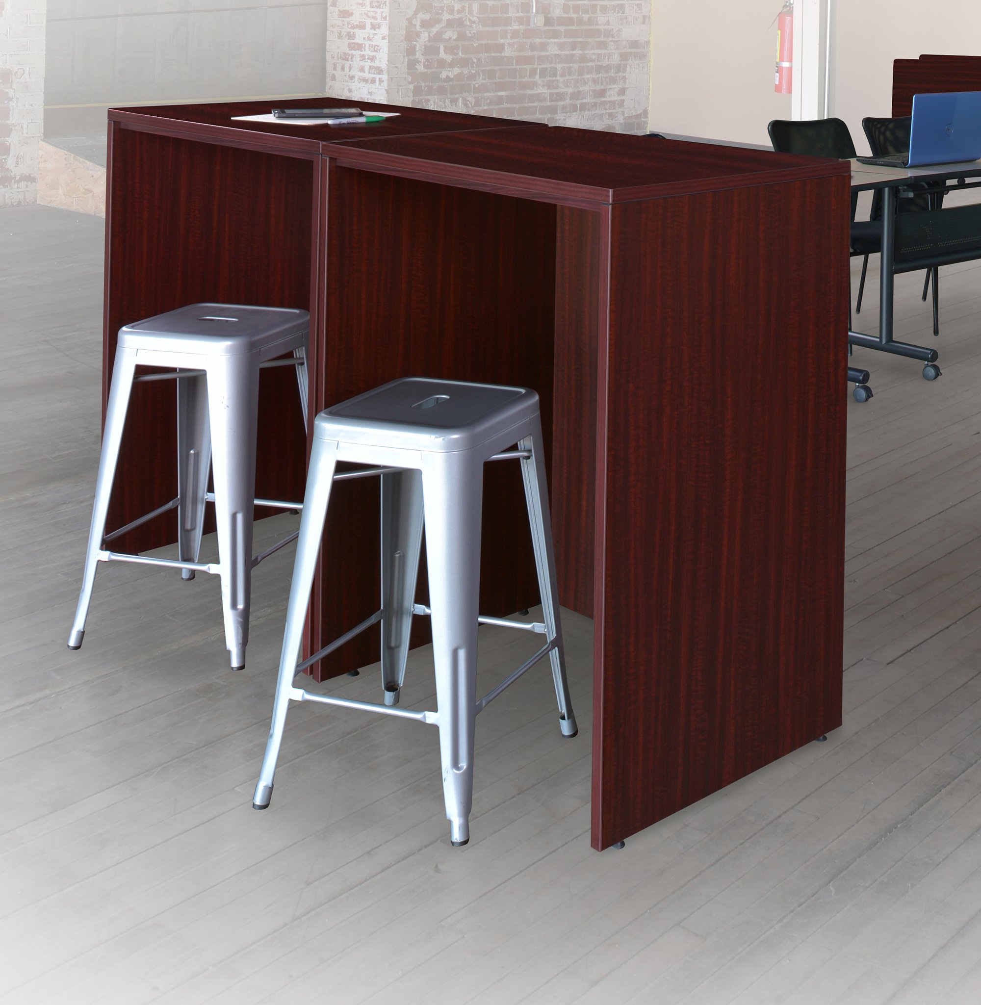 Regency Legacy Adjustable Standing Desk - Solid Mahogany Wood, Ergonomic Height for Home & Office Workspace - Perfect for Remote Work, Study & Gaming