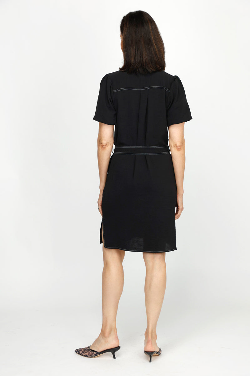 Stylish Airflow Bubble Sleeve Shirt Dress for Women - Breathable Summer Casual Dress for Office, Date Night & Outdoor Activities