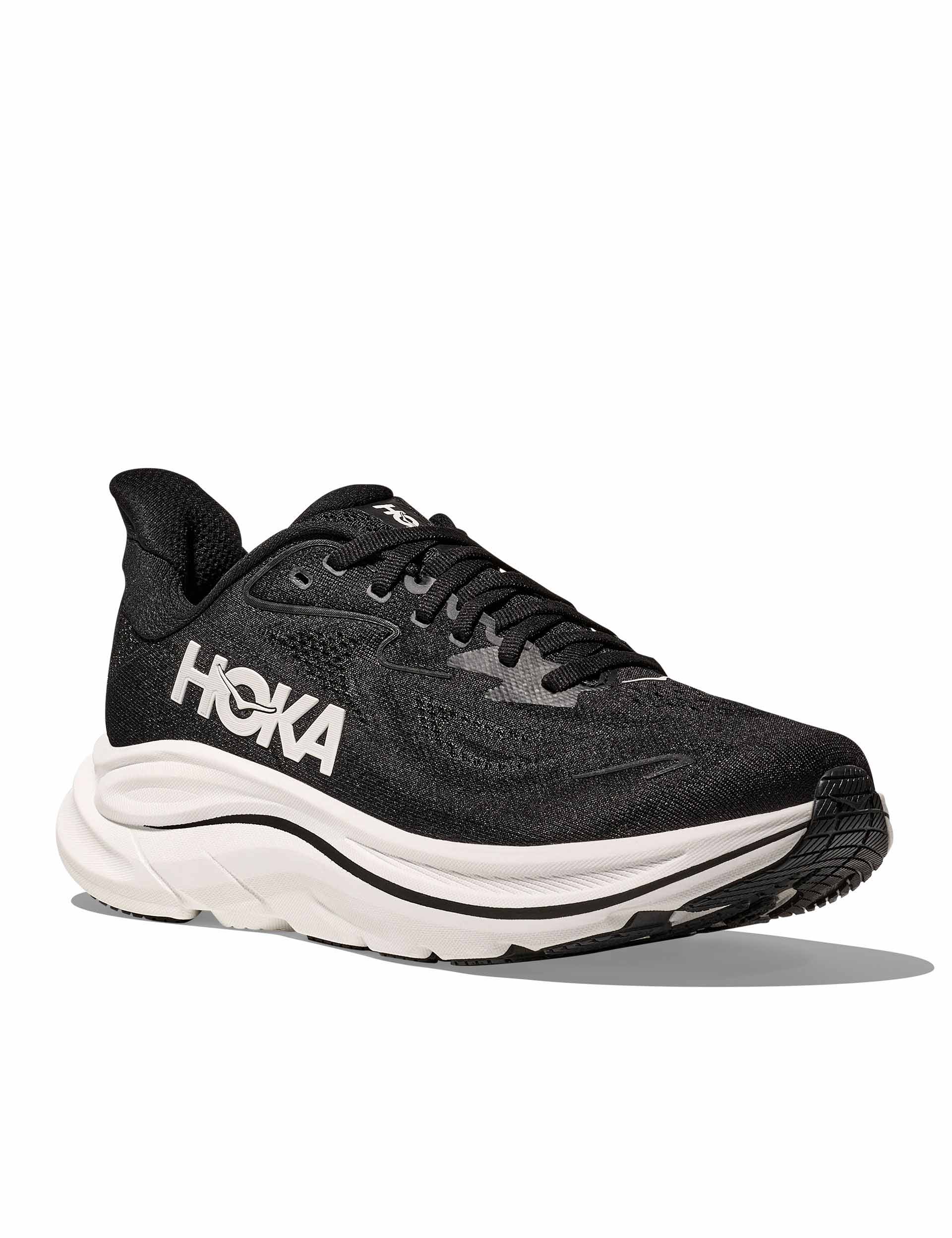 Brooks Men's Clifton 10 Running Shoes - Black/White - Lightweight Cushioned Road Running Sneakers for Marathon Training & Daily Jogging
