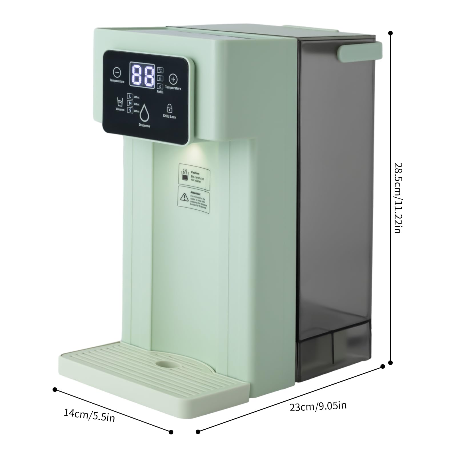 3L Instant Hot Water Dispenser with Adjustable Temperature & Smart Touch Screen - Fast Boiling Electric Kettle for Office, Tea, Coffee & Cooking (3 Quantitative Water Output)