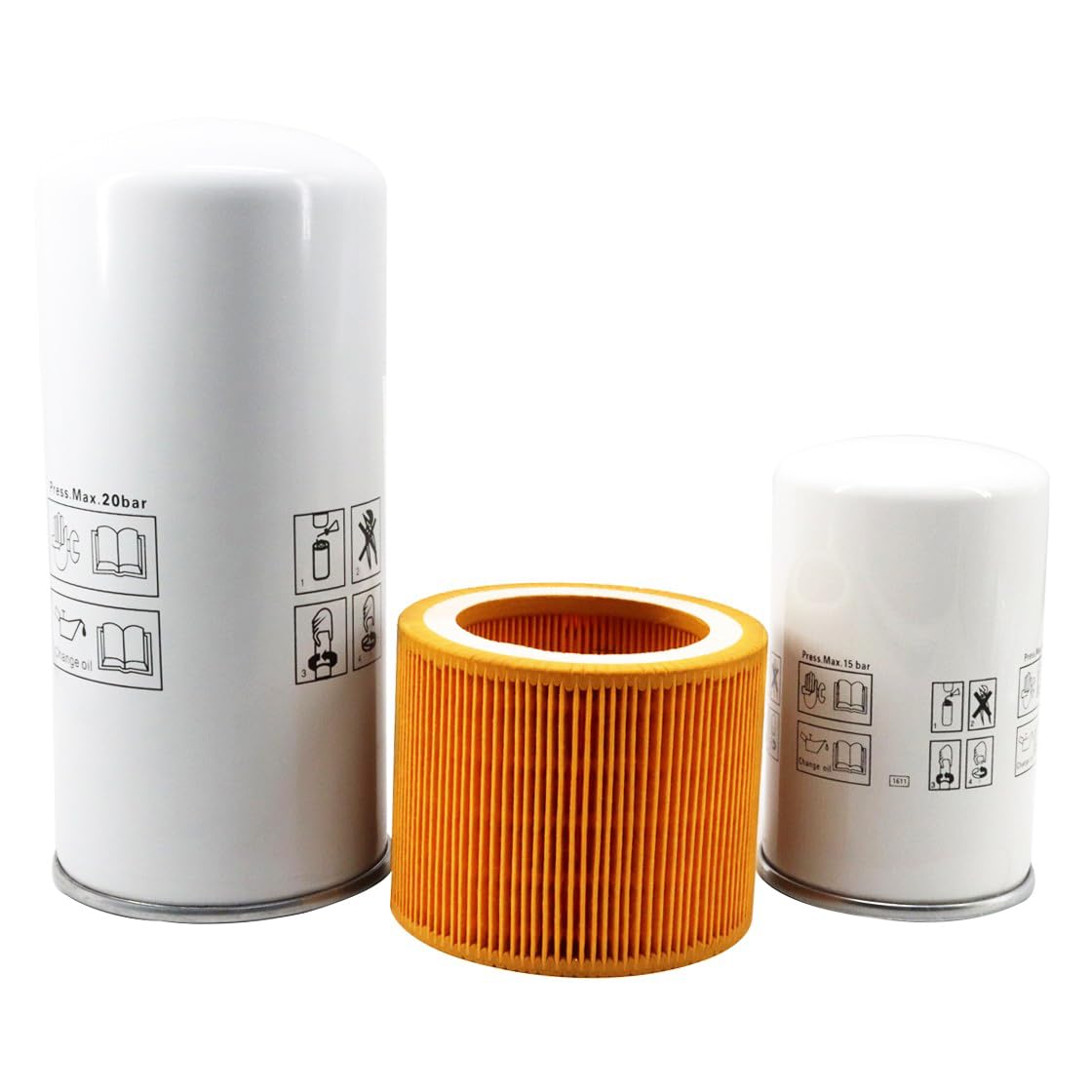 6221372850 6211472550 6211473950 Oil & Air Filter Kit Compatible with Air Compressor - Replacement for Industrial & Workshop Air Tools - Perfect for Maintenance & Performance Optimization