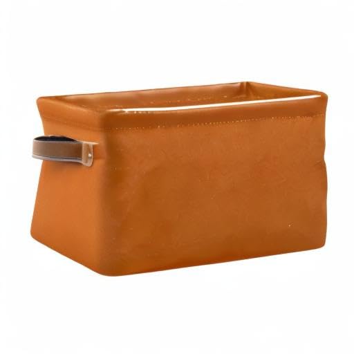 Rust Orange Storage Basket - Closet Organizer Bin, Cube Shelf Organizer for Home & Office - 1PC - Perfect for Bedroom, Bathroom, and Pantry Storage