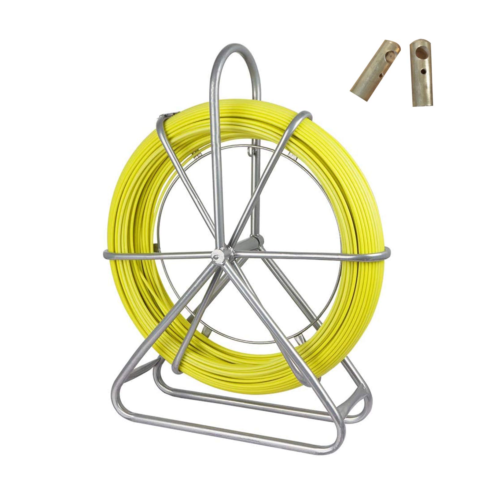 INTBUYING 6mm x 425ft Fiberglass Fish Tape - Electrician's Wire Pulling Tool for Conduit Wiring, Cable Running & Duct Rodding - Perfect for Home Electrical Work and Professional Installations
