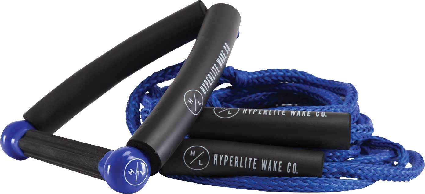 Premium Hyperlite Surf Rope with Comfort Grip Handle - 25 Feet (2019 Model) - Perfect for Wakeboarding, Waterskiing & Tubing Adventures